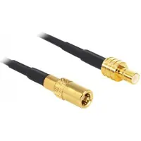 DeLOCK antennadapter, SMB ha - SMB ho, 0,5m, svart