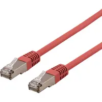 Deltaco – S/FTP Cat6 laitekaapeli, LSZH, 0,3m, punainen (SFTP-603RH)