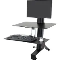 Ergotron – Workfit-s, single-ld, worksurface & large kybd tray (33-350-200)
