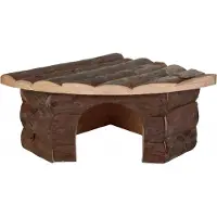 Trixie - Natural Living Jesper Corner House Brown 32 x 21 x 13 cm - Pieneläimet - Pesät ja häkkitarvikkeet - Kanin talot ja pieneläintalot