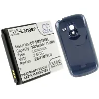 123accu Samsung Galaxy S3 mini Galaxy SIII mini GT-I8190 tehoakku 3000 mAh laajennetulla takakannella