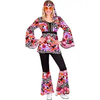 Widmann "70-LUVUN GROOVY STYLE - pinkkejä pieniä kuplia" (t-paita, housut, panta)