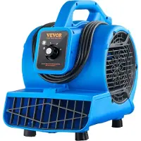 Vevor -lattiapuhallin, 1360 RPM 600 CFM, ilmanohjain kuivaukseen ja jäähdytykseen, kannettava mattokuivauspuhallin, jossa 4 puhalluskulmaa, 3 nopeuden säätö, siivous-, koti-, putki- ja kaupalliseen käy