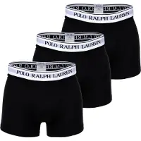 Ralph Lauren for man. 714830299008 Pack of 3 black boxers (L), Homewear, Cotton