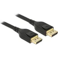 DeLOCK DisplayPort 1.4 Flat -kaapeli, jossa 8K, 3 m, musta