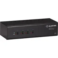 Black Box KVM SWITCH - 4-PORT, DUAL-MONITOR, MIXED DISPLAYPORT 1.2 AND HDMI 2.0, 4K 60HZ, USB 3.0 HUB, AUDIO. (KV6224DPH)