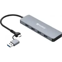 Sandberg USB-C/A to 4xUSB 3.0 Hub (136-63)