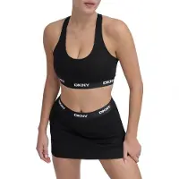 DKNY Logo Elastic Scoop Urheilurintaliivit