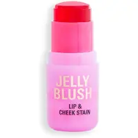 Revolution Jelly Blush Lip & Cheek Stain Nestemäinen huulipuna 6 g Strawberry Pink