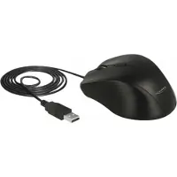 DeLOCK 12548, Vasenkätinen, Optinen, USB A-tyyppi, 2400 DPI, Musta