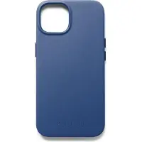 Mujjo Full Leather Case, iPhone 14 Plus, MagSafe -suojakuori, Sininen