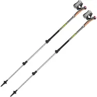 LEKI Traveller Alu Black-Silver Gray-Neon Yellow Vaellussauvat 90-130 cm