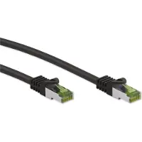 Goobay RJ45 patch-kaapeli CAT 8.1 S/FTP raakakaapelilla, AWG 26, musta