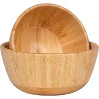 House Nordic Signe - Bowl, Bamboo, Natural Set Of 2 - Beige - 7X15X15CM