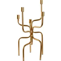 Home ESPRIT Candle Holder Home ESPRIT Golden Metal 25 x 25 x 51 cm