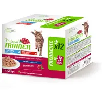 NATURAL TRAINER 24x85g Adult lajitelma kana & lohi kissan märkäruoka