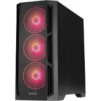 Chieftec APEX Lumo GA-01B-L-OP-miditornikotelo ikkunalla ja RGB-valaistuksella, musta