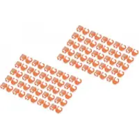 Digitus A-CC-O, Värikoodiklipsi, Oranssi, Polyvinyylikloridi (PVC), Cat5e/6, 100 kpl, 100 mm