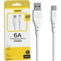 Dudao cable USB - USB Type C 6A cable 1 m white (TGL3T)