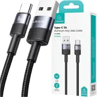 Usams USB-C -kaapeli 1,2 m, pikalataus, teräs