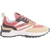 Pepe Jeans for woman. PLS60038 Lucky mains multicoloured leather trainers (38), Flat, Suede, Laces, Casual, Multicolor