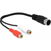 DeLOCK – DIN Cable diode plug 5 pin to 2 x RCA female 20 cm (85835)