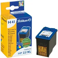 Pelikan HP H41 HP22, Perusvärintuotto, Syaani, Magenta, Keltainen, Väriainepohjainen muste, 3 kpl (4101648)