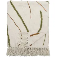 Bloomingville Osasio torkkupeitto 130x150 cm Vihreä
