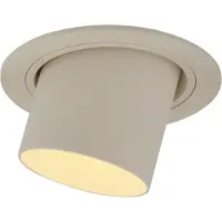 QAZQA Moderni upotettava valaisin beige GU10 50 mm pyöreä kallistuva - Installa