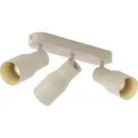 QAZQA Pyöreä kattovalaisin beige GU10 50 mm 3-valoinen - Stanley