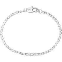 Muli Collection Thin Tennis Bracelet Silver