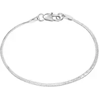 Muli Collection Thin Snake Chain Bracelet Silver