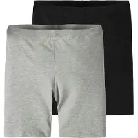 Name it Nkfvivian 2P Solid Short Legging Noos - Grey - 86-92