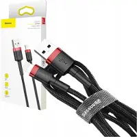 Baseus Cafule Lightning USB-kaapeli 2.4A 0.5m (musta-punainen)