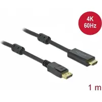 DeLOCK – Active DisplayPort 1.2 to HDMI Cable 4K 60 Hz 1 m (85955)