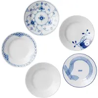 Royal Copenhagen - Gifts With History Lautanen 11 cm 5 kpl Sininen/Valkoinen