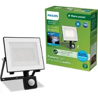 Philips LED-kohdevalaisin ulos Lois UE Sensor, 14 W, 5 000 K IP65 flood, Musta, Alumiini