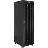 Lanberg FF01-8842-12B, Itseseisova teline, 42U, 800 kg, Näppäinlukko, Kotelon kiskot, Säädettävät jalat