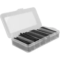 DeLOCK – Heat shrink tube assortment box, shrinkage ratio 2:1, black 196 pieces (20735)