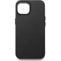 Mujjo Full Leather Case, iPhone 14, MagSafe -suojakuori, Musta