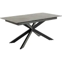 Ebuy24 Bendt Irwine ruokapöytä, 200-240x100 cm, musta