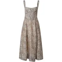 Bardot Lilah Corset Midi Dress - Brown - 34