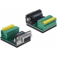 DeLOCK – Adapter D-Sub 9 pin female to Terminal Block 9 pin with Push Button (66322)