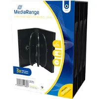 MediaRange BOX35-8, Korurasia, 8 levyt, Musta, Muovi, 120 mm, Pölynkestävä, Naarmuuntumisenkestävä
