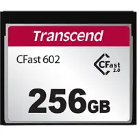 Transcend TS256GCFX602, 256 GB, CFast 2.0, MLC, 500 MB/s, 350 MB/s, Musta
