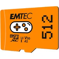 Emtec Gaming, 512 GB, MicroSDXC, UHS-I, 100 MB/s, 100 MB/s, Class 3 (U3) (ECMSDM512GXCU3G)