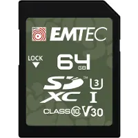 Emtec SD UHS-I V30/V10 OUTDOOR, 32 GB, SDHC, Luokka 10, UHS-I, 100 MB/s, 50 MB/s (ECMSD64GXCU3OR)
