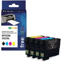 Freecolor K10608F7, High (L) Yield, Musta, Syaani, Magenta, Keltainen, 12 ml, 11 ml, 4 kpl, Yhdistelmäpakkaus