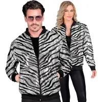 Hobby Hall "PARTY FASHION BOMBER" (eläintyylinen seeprapaljettipommittajatakki)