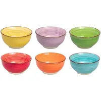 Studio Tavola Keraamiset kulhot Rainbow, 6 kpl